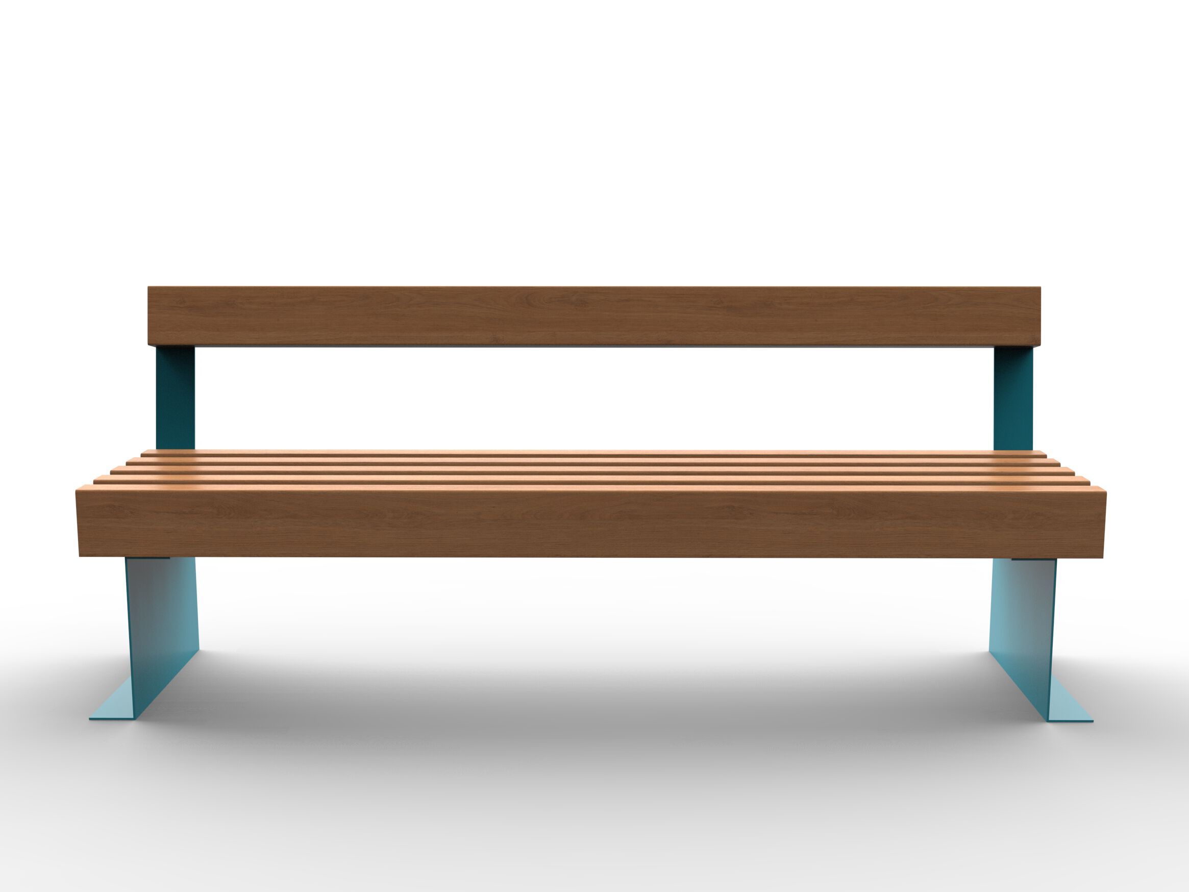 Стальная и деревянная скамья со спинкой CITYSì FASSA ARCH-00093108 - Вид №3