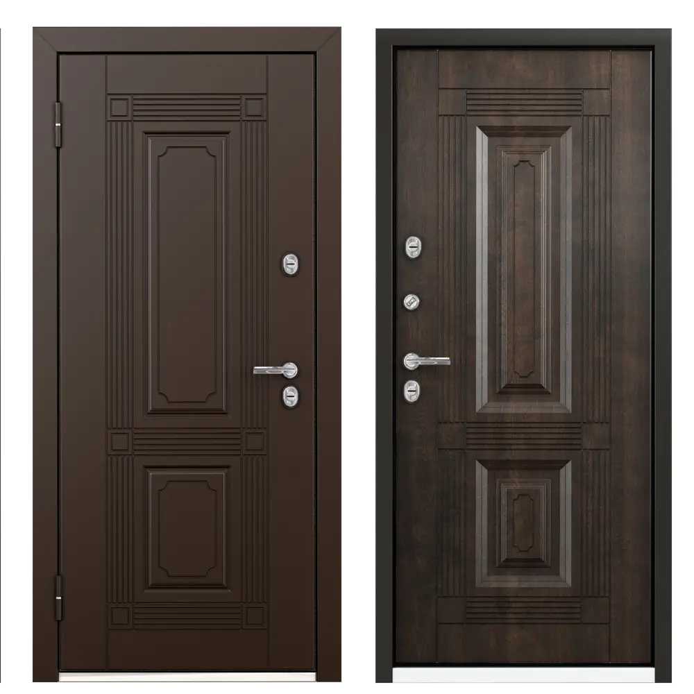 Дверь металлическая Термо С-2 РР, 880 мм, левая, цвет грецкий орех TOREX STLM-2164741