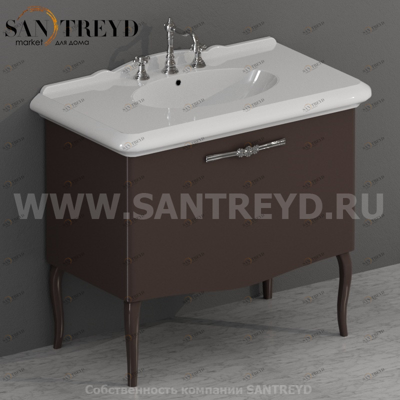 PS100CL Напольная тумба 84 см цвет Какао с молоком Globo Paestum Италия Ceramica Globo