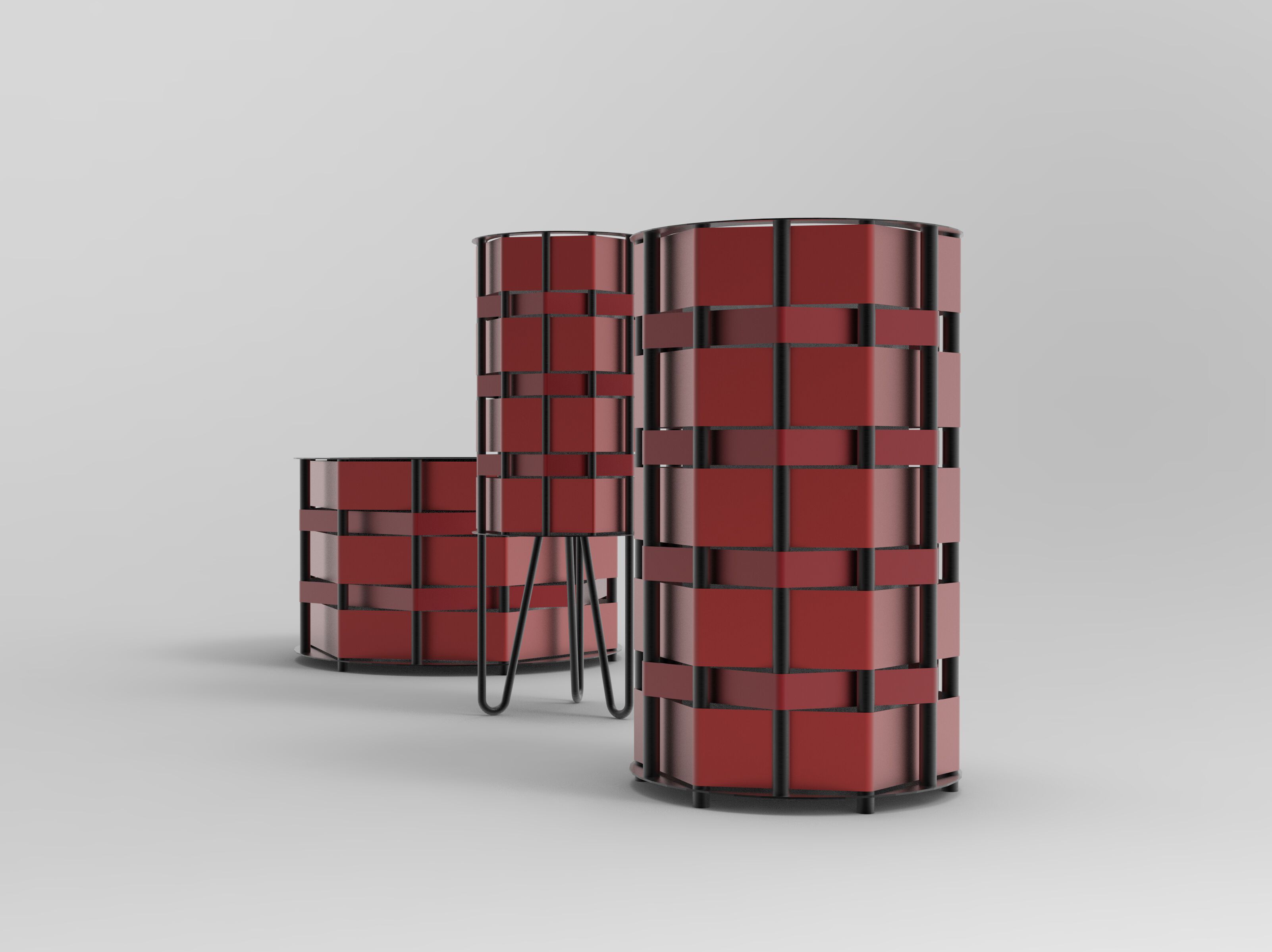 Оцинкованная стальная стойка для мусора Viscio Urban Design плетеная ARCH-00133989 - Вид №4