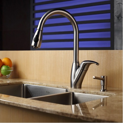 KHU123-32-KPF2121-SD20 Накладная раковина на столешницу  прямоугольная Krausru  - Вид №5