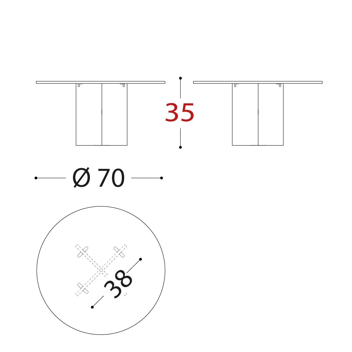 ПММА круглый садовый стол Varaschin Belt Air ARCH-00124604 - Вид №8