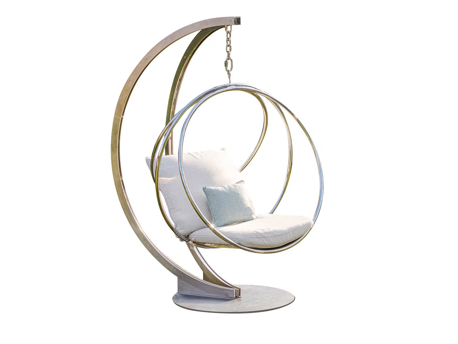 1 место из нержавеющей стали висит сиденье Galbiati Outdoor Alpemare Collection ARCH-00049027