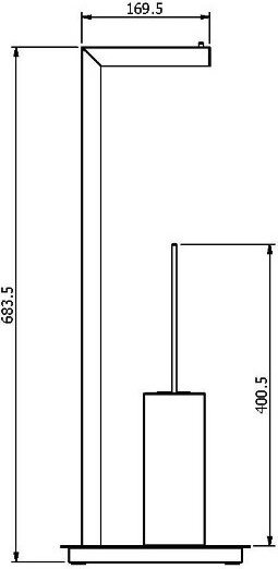 70481 Стойка напольная цвет хром LANGBERGER ALSTER - Вид №3
