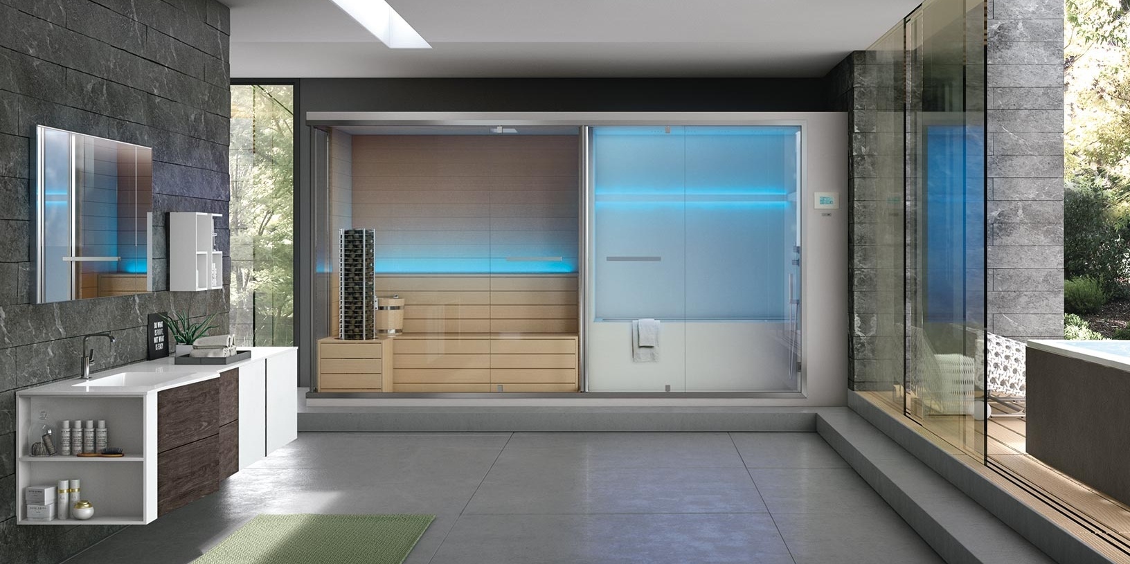 Спа: Ванна Сауна Хамам Душ 395 НИША OLIMPO Gruppo Geromin SSAOL9N1DA - Вид №2