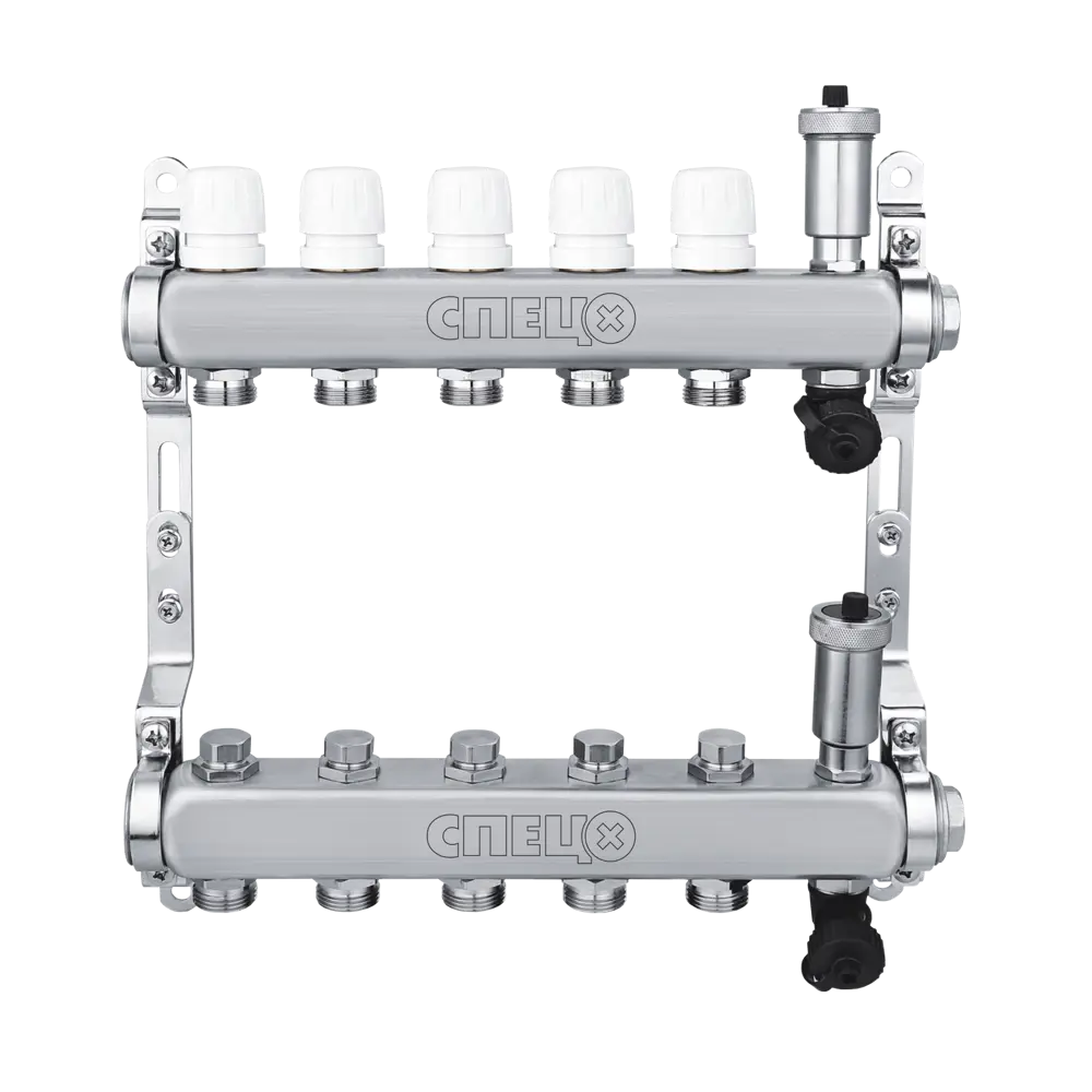 Коллекторная группа СПЕЦ для радиаторов 5 выходов нержавеющая сталь 89376046 STLM-1573146