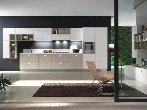 Composit Кухня в современном стиле из дерева с ручками Quadra