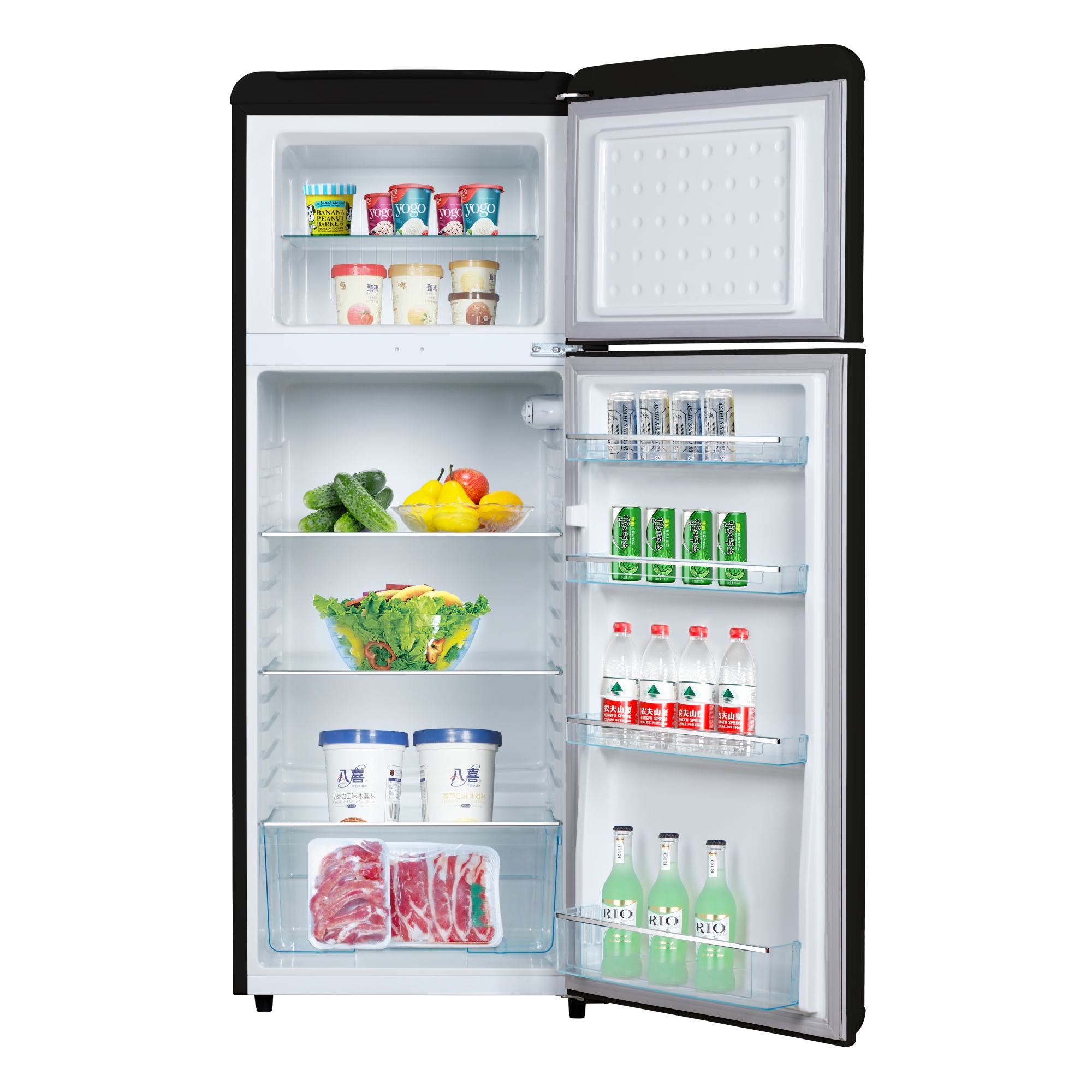 9259544 Холодильник с морозильником   Tesler RT-218 черный STDN-0050255 - Вид №1