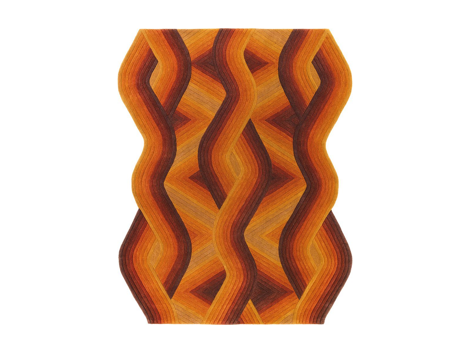 Шерстяной ковер с рисунком Toulemonde Bochart FLOW OCRE ARCH-00067508