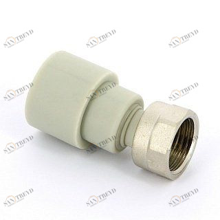 Муфта сварка-В 20x3/4" с накидной гайкой для холодного водоснабжения FV-PLAST 226021