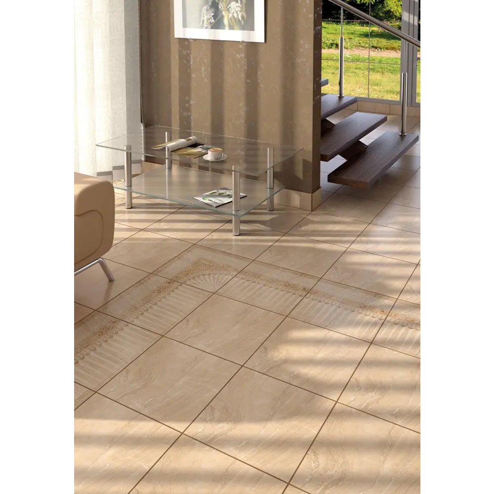 Декор напольный Belani Агат Д1 41.8x41.8 см матовый цвет бежевый STLM-2112205 - Вид №3