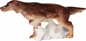 1049480 Императорский фарфоровый завод Скульптура "Ирландский сеттер" Фарфор твердый