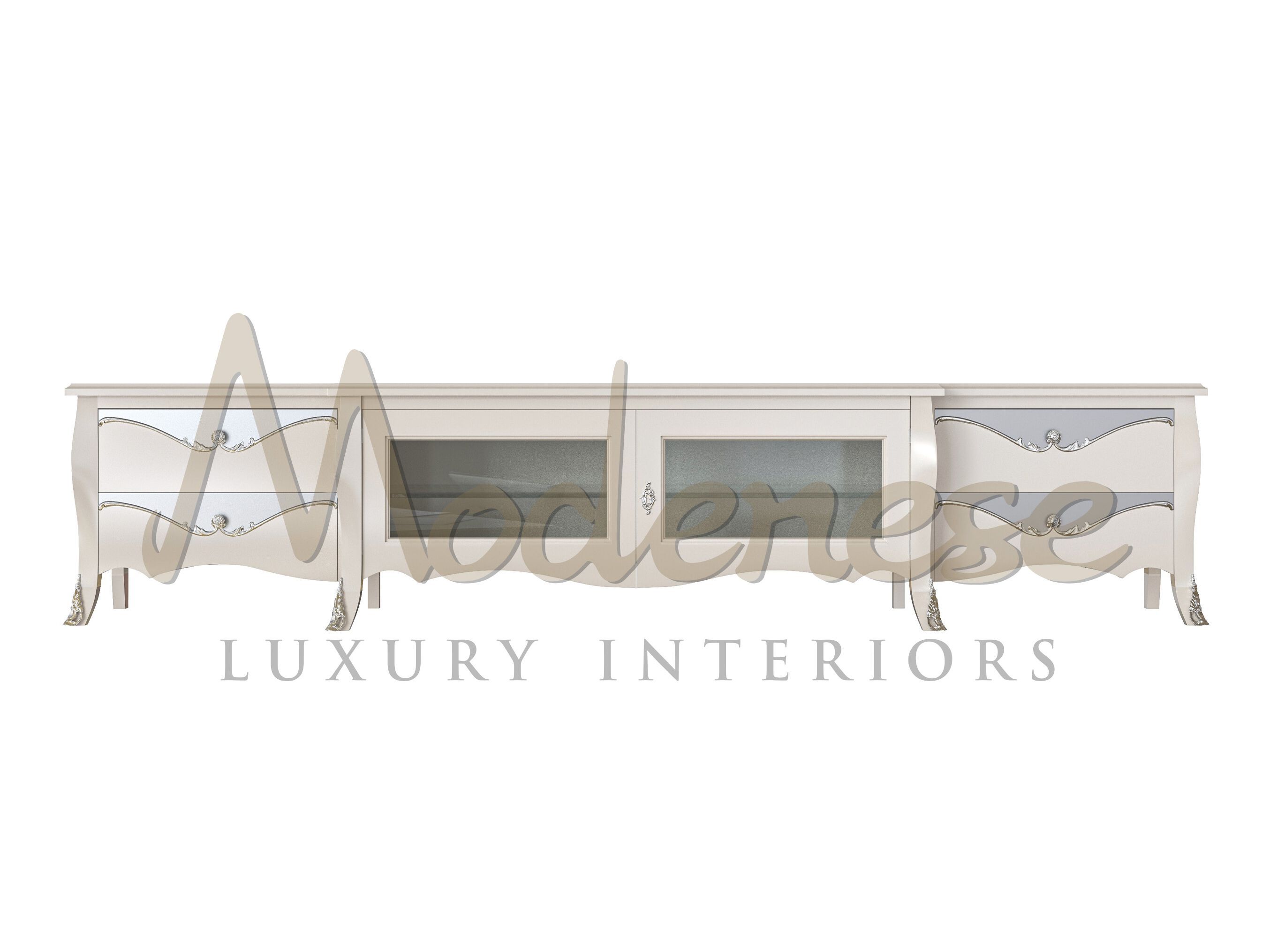 Шкаф для телевизора из бука с ящиками Modenese Luxury Interiors AURORA ARCH-00015838