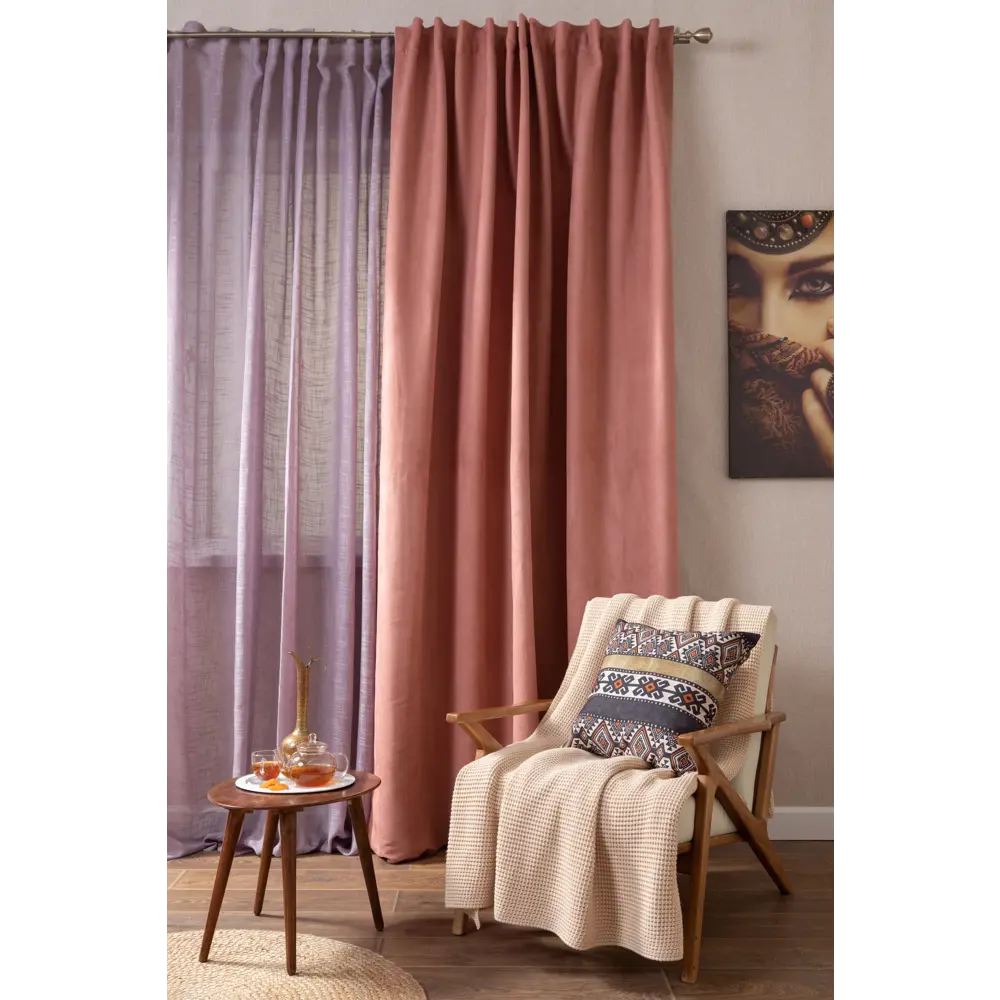 Штора на ленте Inspire Manchester 200x280 см цвет коралловый Bistro 4 82314580 STLM-2118563  - Вид №7