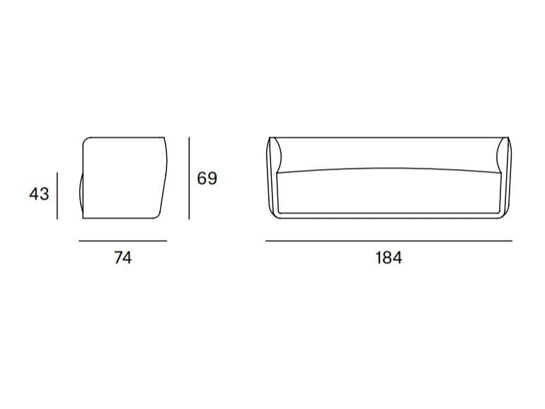 2-местный тканевый диван Blasco&Vila стекло ARCH-00119619 - Вид №4