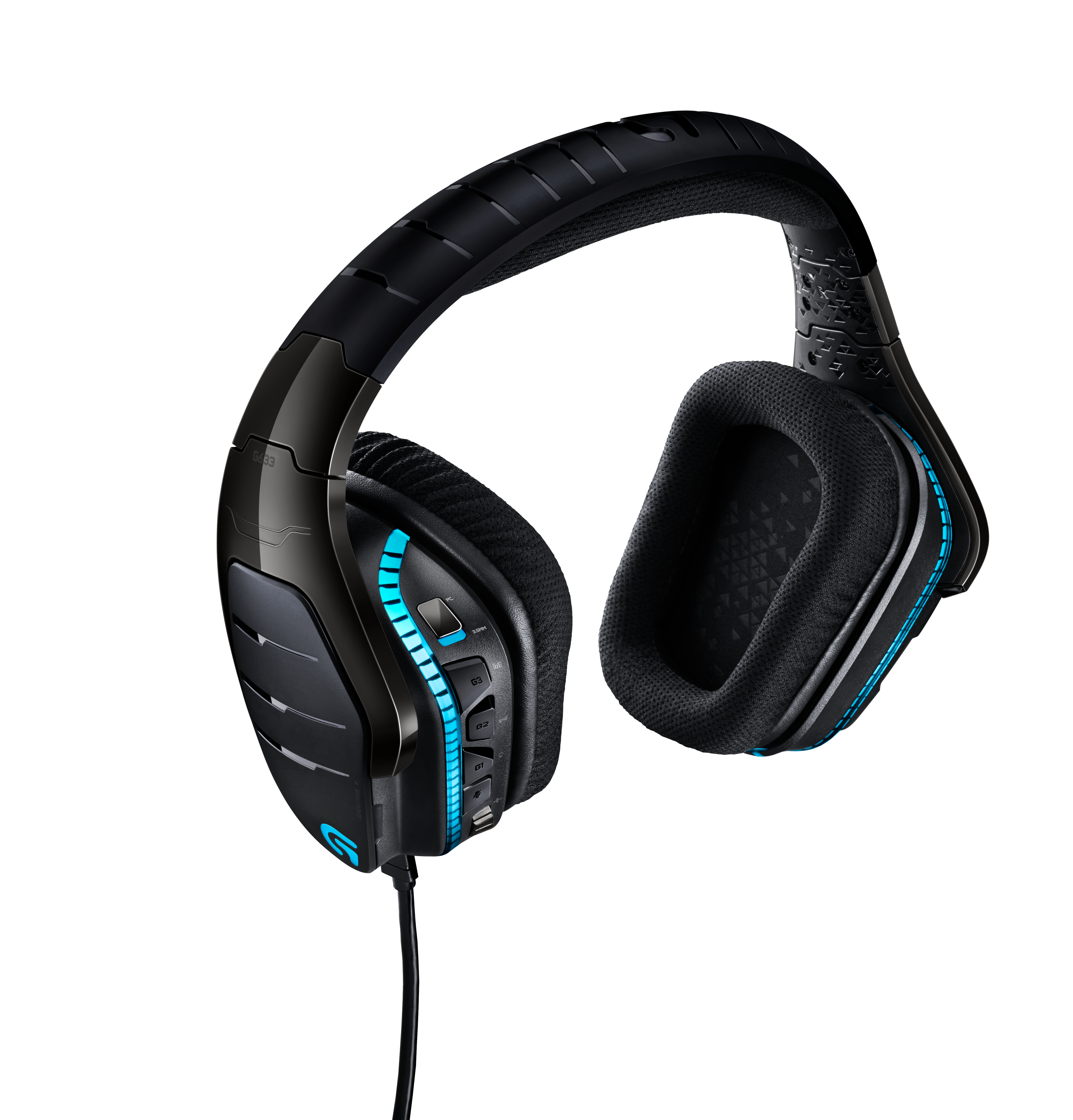 981-000605 headset g633 gamig artemis scpectrum rgb 7.1 surround usb Logitech Santreyd  - Вид №1