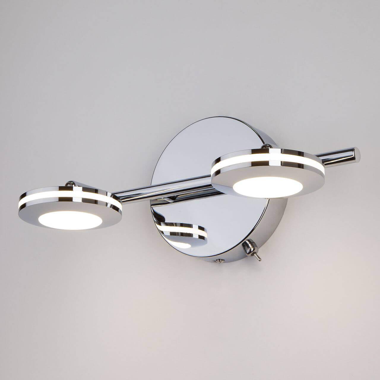 Светильник настенный цвета хром Eurosvet 20002/2 EUROSVET RОUND 00-3926505 Хром  - Вид №2