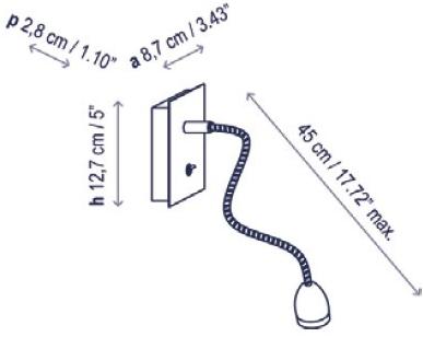 BOVER Светодиодная лампа для чтения с гибким кронштейном Flexo sun-id-1345180 - Вид №2