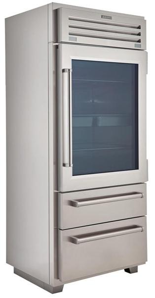 Sub-Zero Холодильник с ящиками из нержавеющей стали со стеклянной дверцей класса а + Pro 48 sun-id-1450922 - Вид №3