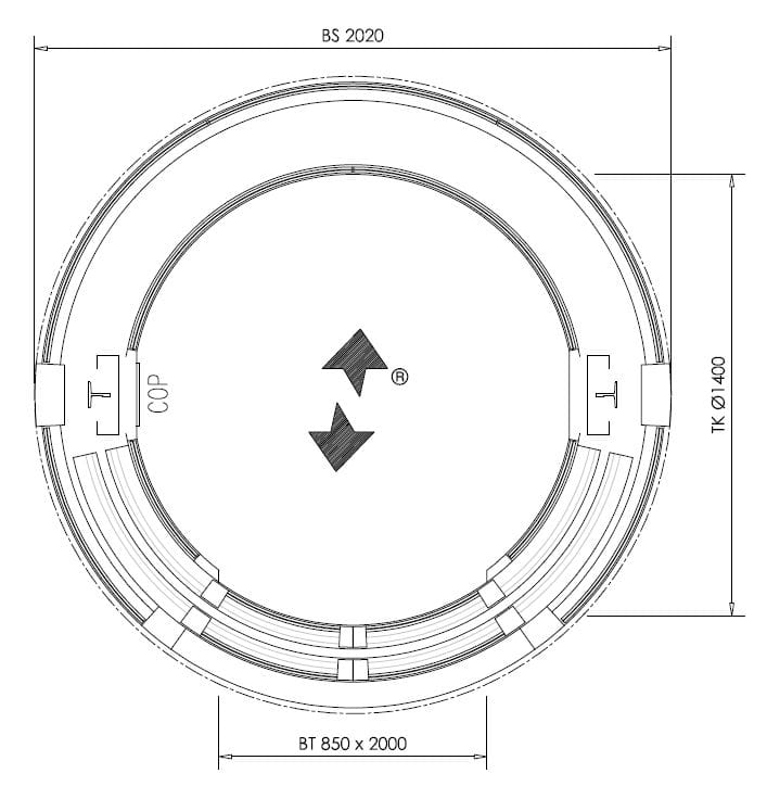 Внутренний гидравлический круглый мини-датчик NOVA Elevators специальный ARCH-00071049 - Вид №11