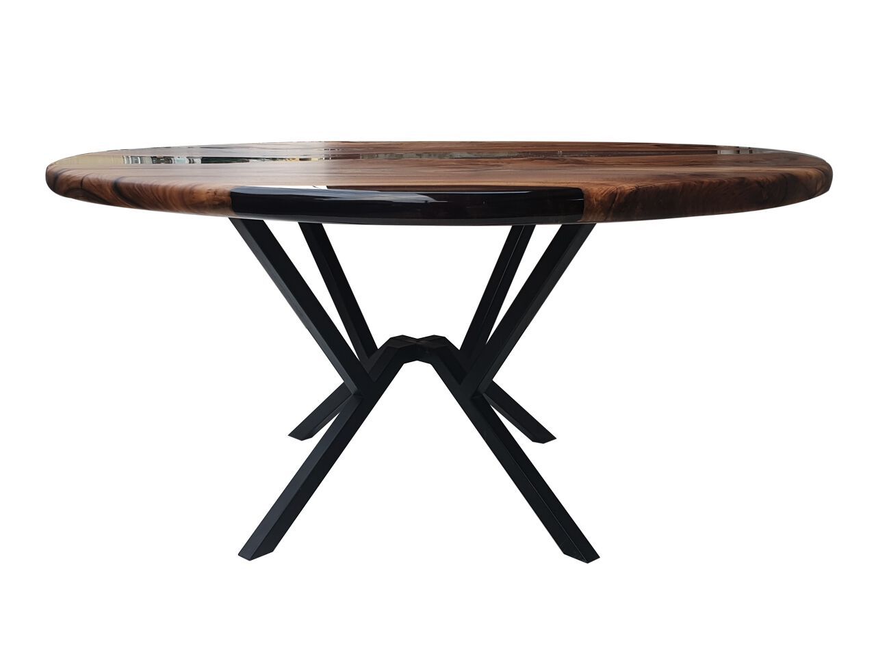 Круглый стол из смолы и орехового дерева Legnor LEG2408731 ARCH-00139281 - Вид №3