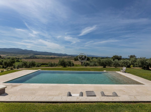 Пейзажный бассейн из натурального камня