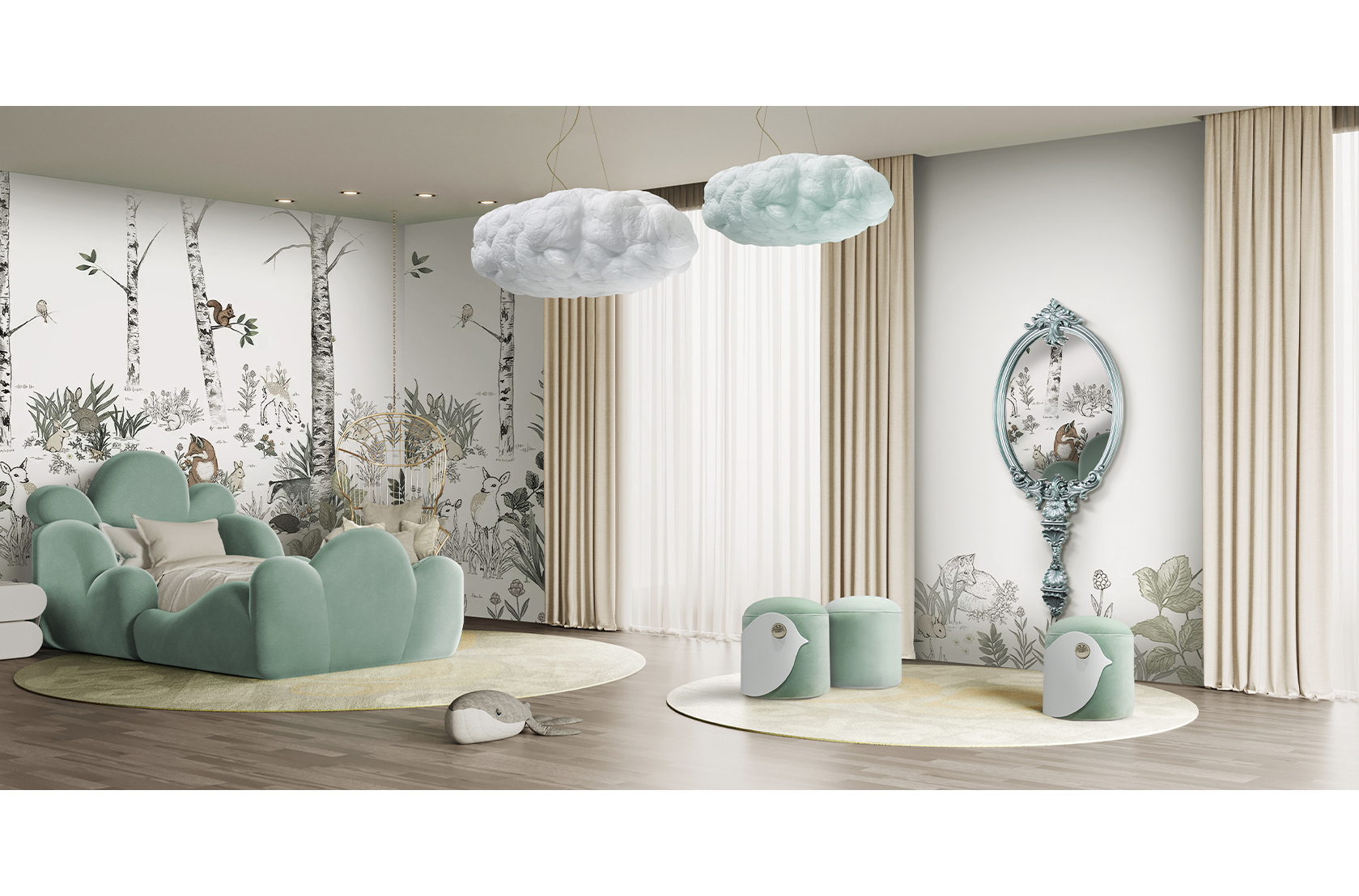 CIST691 Детские пуфики Птица Circu  - Вид №14