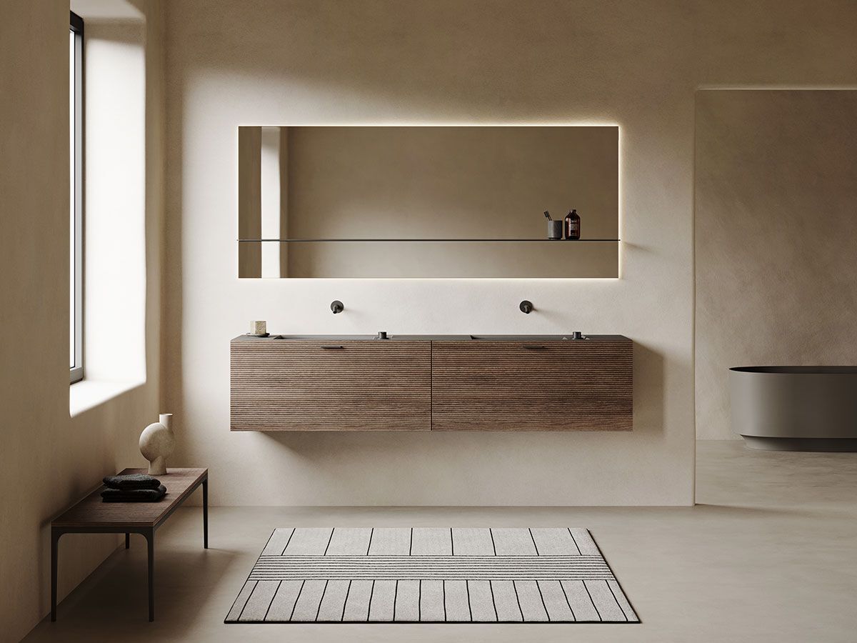 Зеркало со встроенным настенным освещением для ванной комнаты Inbani решетка ARCH-00076440 - Вид №9