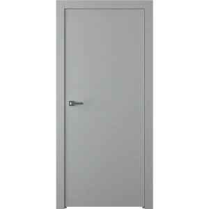 Дверь межкомнатная глухая Лацио 1 80x200 см эмаль серый без замка, без петель 85324560 STLM-2026652