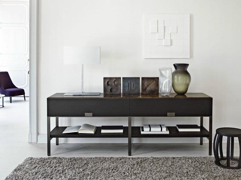 Maxalto Прямоугольная консоль из массива дерева с ящиками Eracle sun-id-1430300 - Вид №1