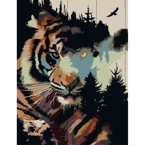 Картина по номерам Таежный хищник 40х50 см