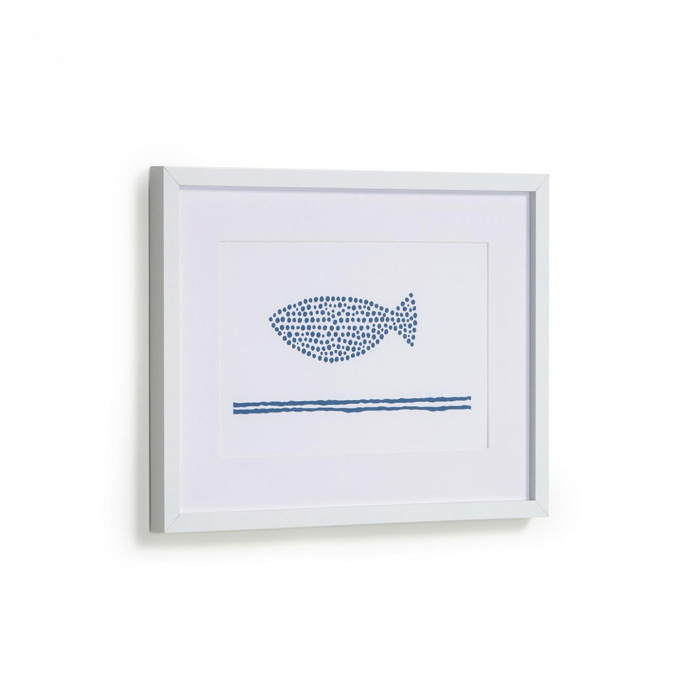 101706 Постер с рыбой и голубыми точками 30 x 40 cm La Forma Kuma - Вид №1