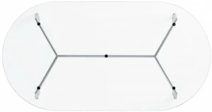 Desalto Овальный стол из стали и стекла