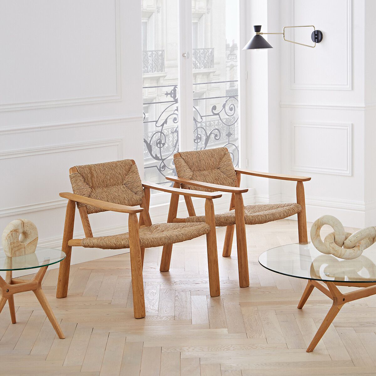 Соломенное кресло с подлокотниками AMPM ABONDANCE ARCH-00113524 - Вид №5