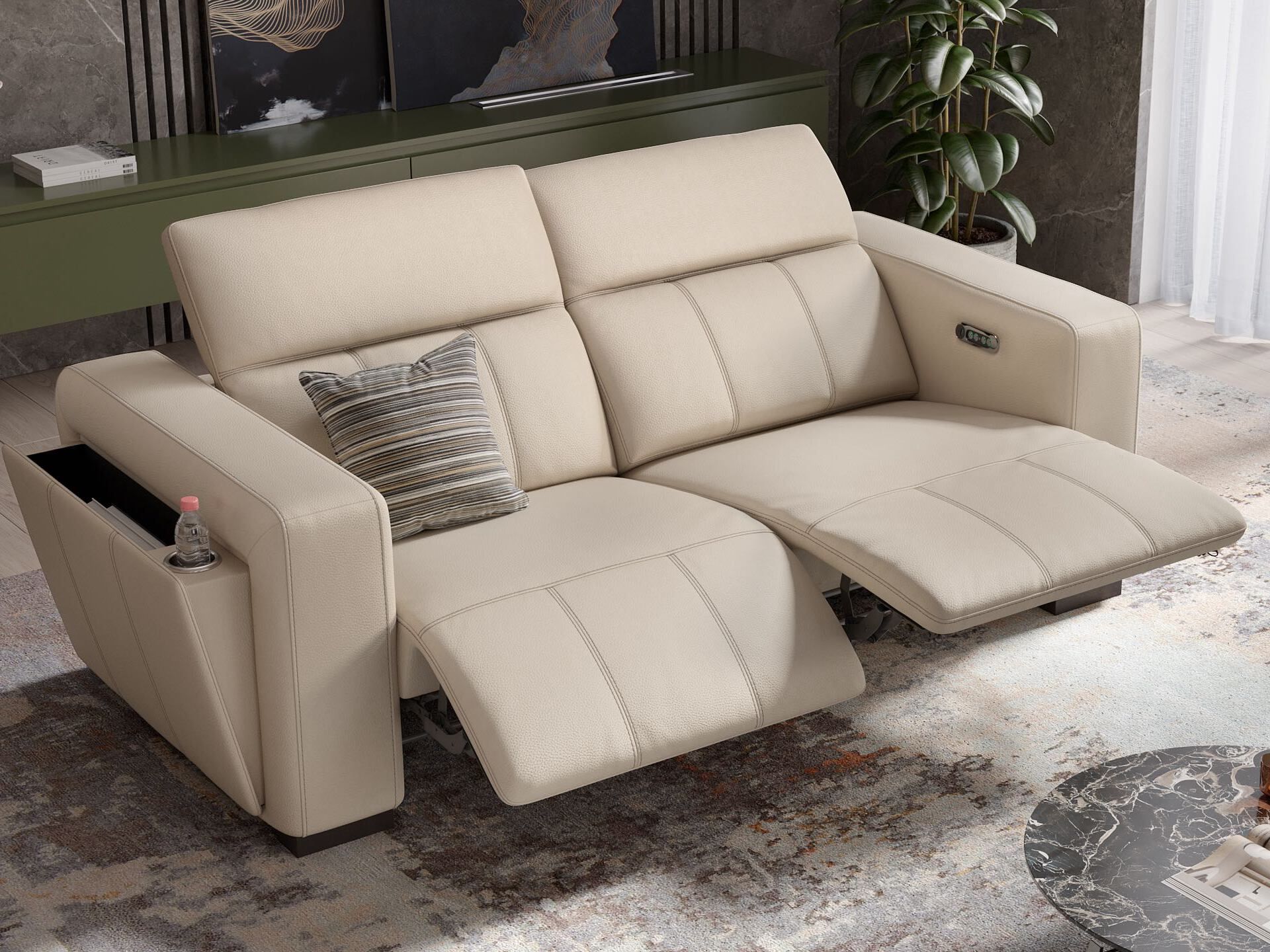 3-местный кожаный диван Sofanella Анкона ARCH-00120254 - Вид №2