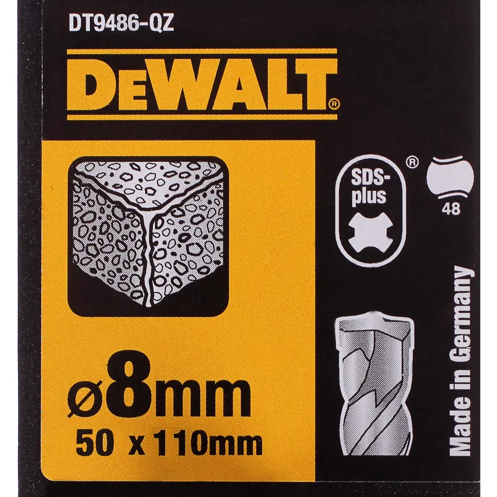 Бур по бетону SDS-plus 8х50х110 мм DeWalt DT9486 81990657 STLM-2077195  - Вид №3