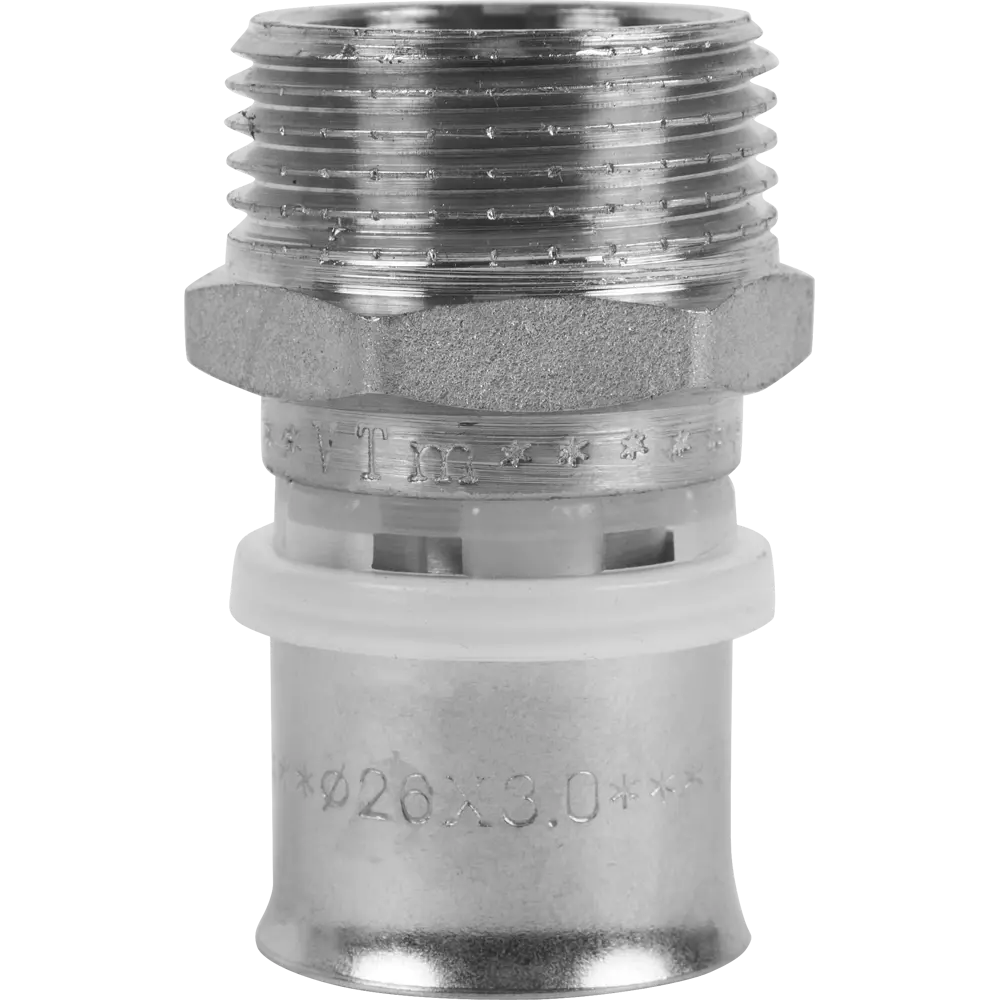 Муфта комбинированная Valtec 1"x26 мм НР никелированная латунь VTM.201.N.002606 15474356 STLM-2150959  - Вид №3