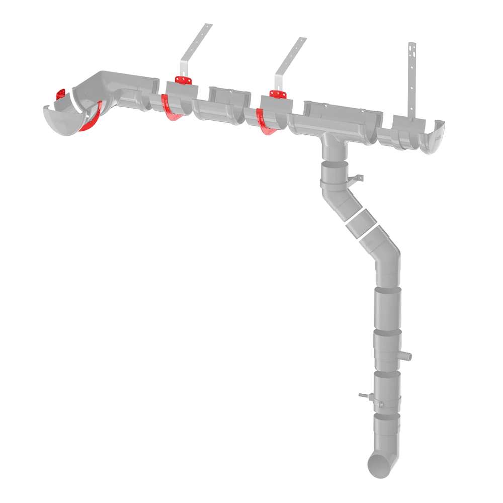 Кронштейн для желоба ПВХ цвет коричневый ТЕХНОНИКОЛЬ STLM-2212070 - Вид №3