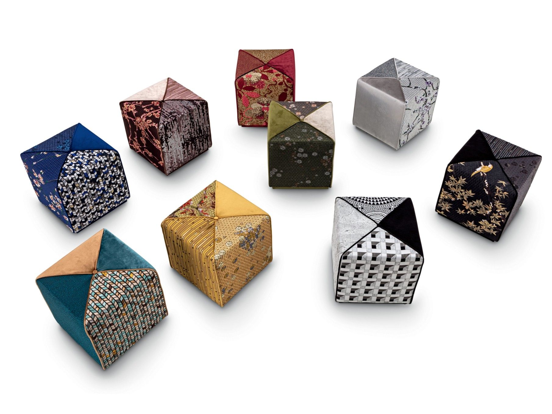 Квадратный пуф из ткани Sicis Chamaleon ARCH-00115369 - Вид №1