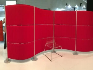 Slalom Отдельно стоящая офисная перегородка из trevira® cs Ecorange