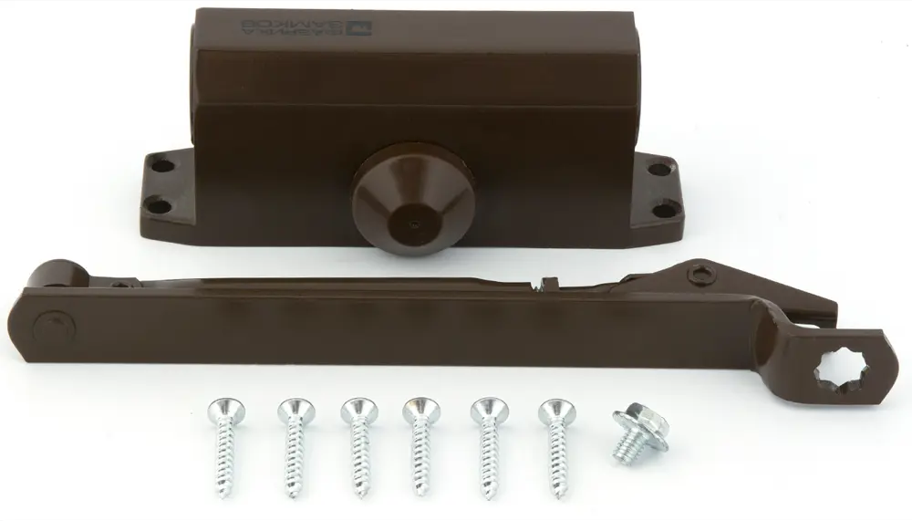 Доводчик дверной ФАБРИКА ЗАМКОВ для плавного закрывания до 60 кг 82150228