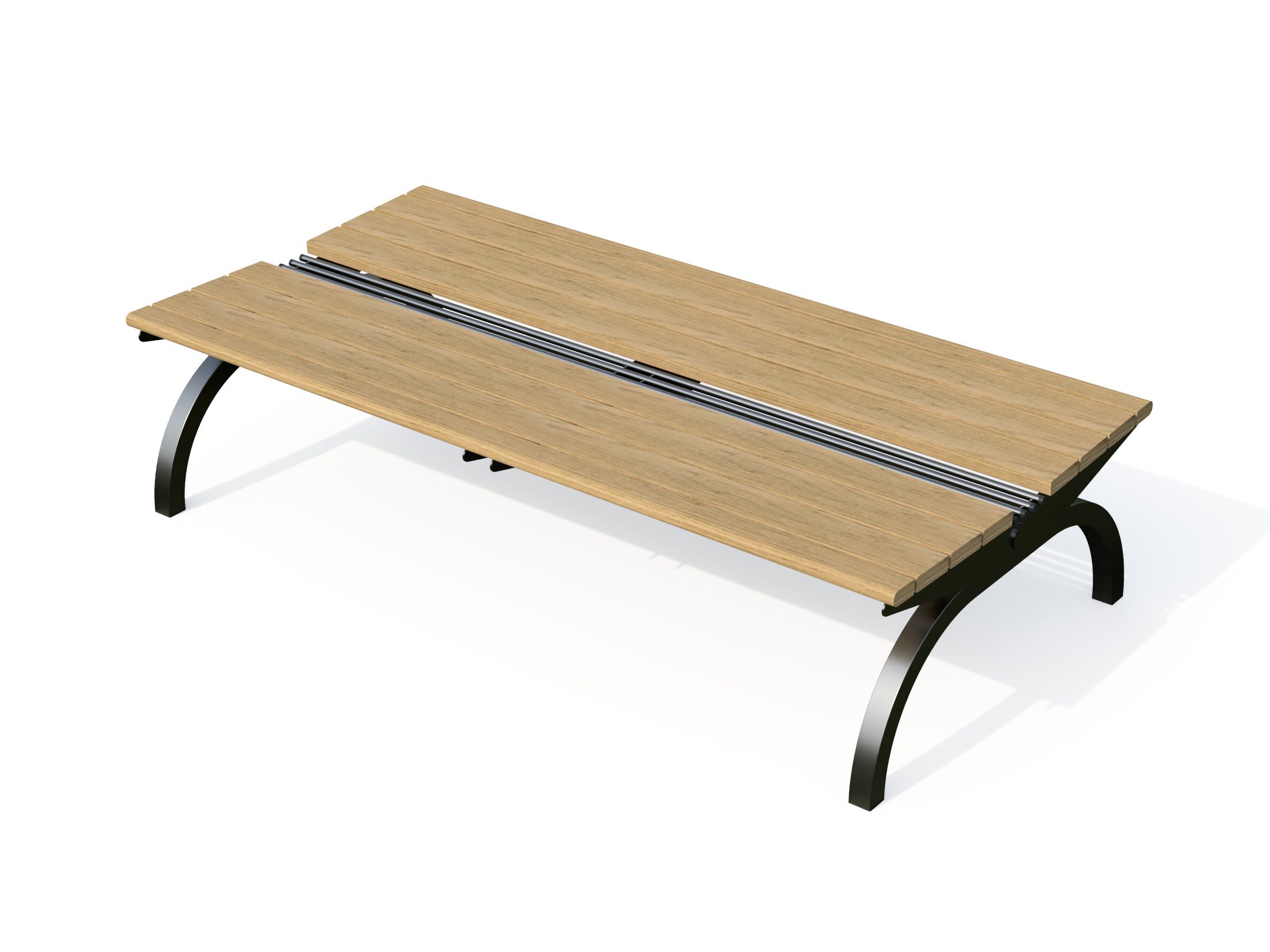 Деревянная скамья без спинки Studio Città эскиз ARCH-00139078