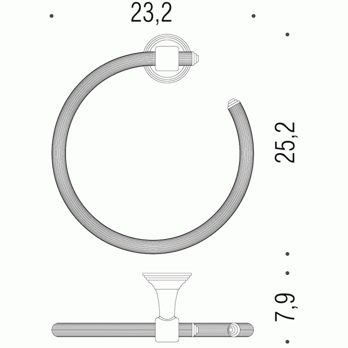 B3331 Полотенцедержатель-кольцо (хром) COLOMBO HERMITAGE Colombo Design - Вид №2