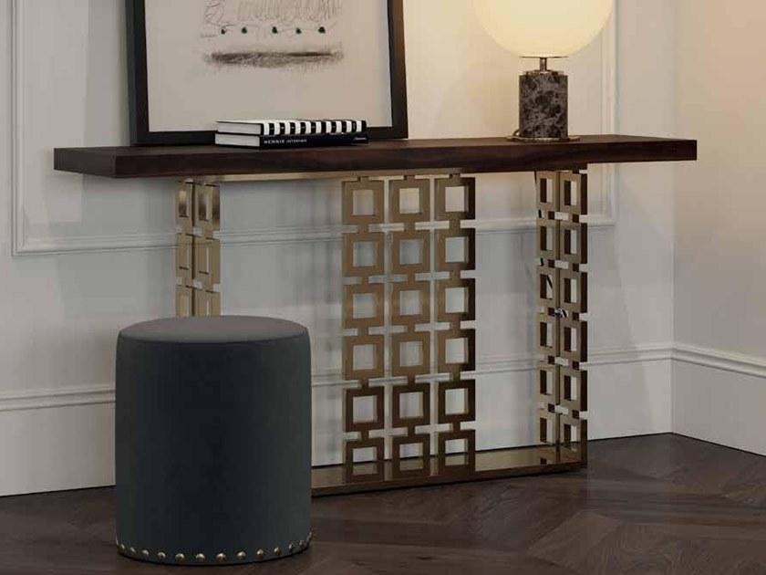 Laskasas Прямоугольная консоль из нержавеющей стали и дерева sun-id-1389191 - Вид №3