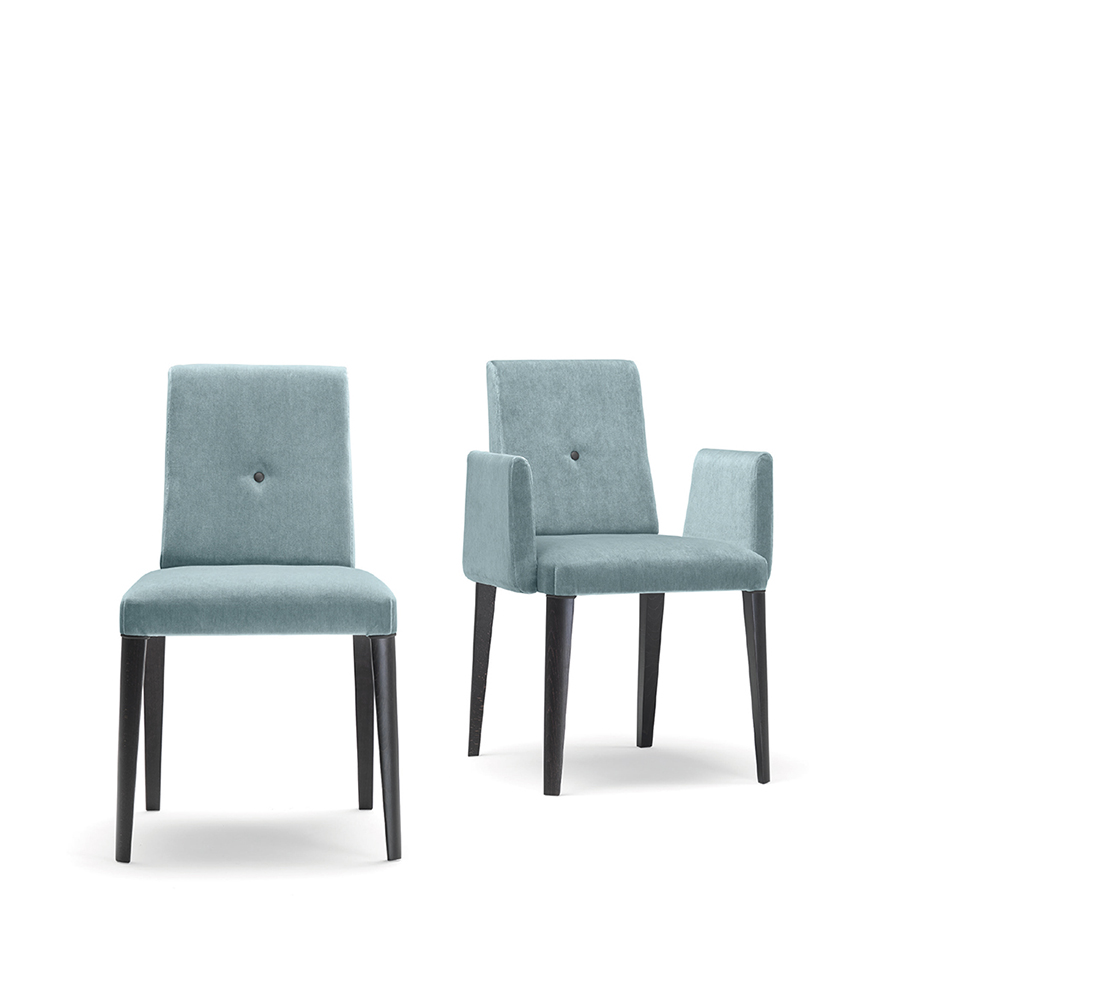 Punto 191 Кресло с каркасом из древесины бука, 4 ножки. Сиденье и спинка мягкие. Et al. Punto - Вид №1