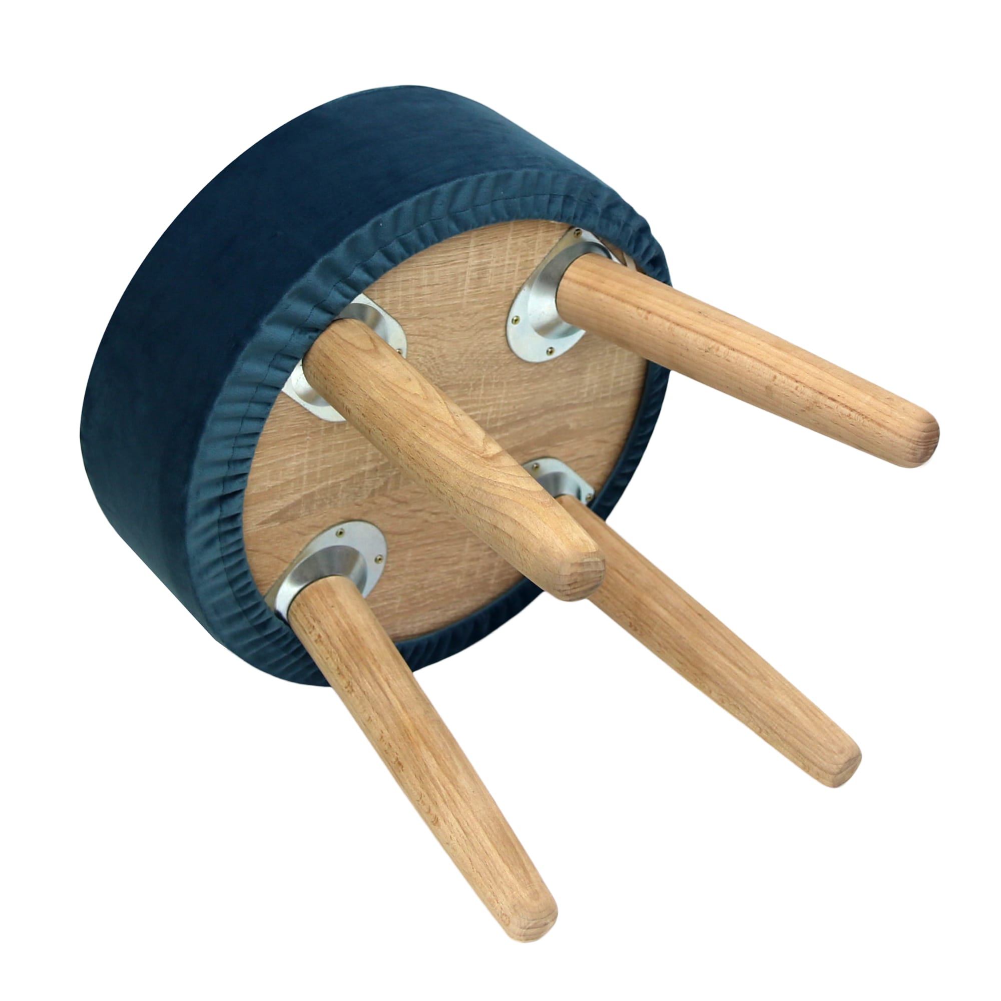 82978494 Табурет с мягкой обивкой, круглый, цвет синий Santreyd  - Вид №1