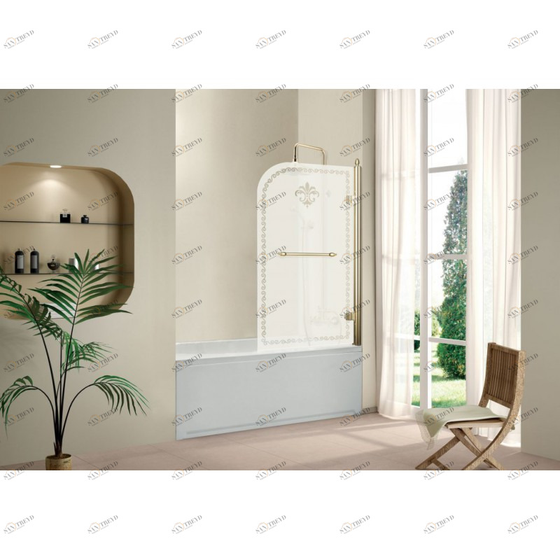 RETRO-A-V-1-80/145-CP-Br-L Душевое ограждения на борт вынны Cezares Китай