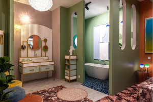 085707 Настольный светильник S черный-латунь Marset Dipping Light