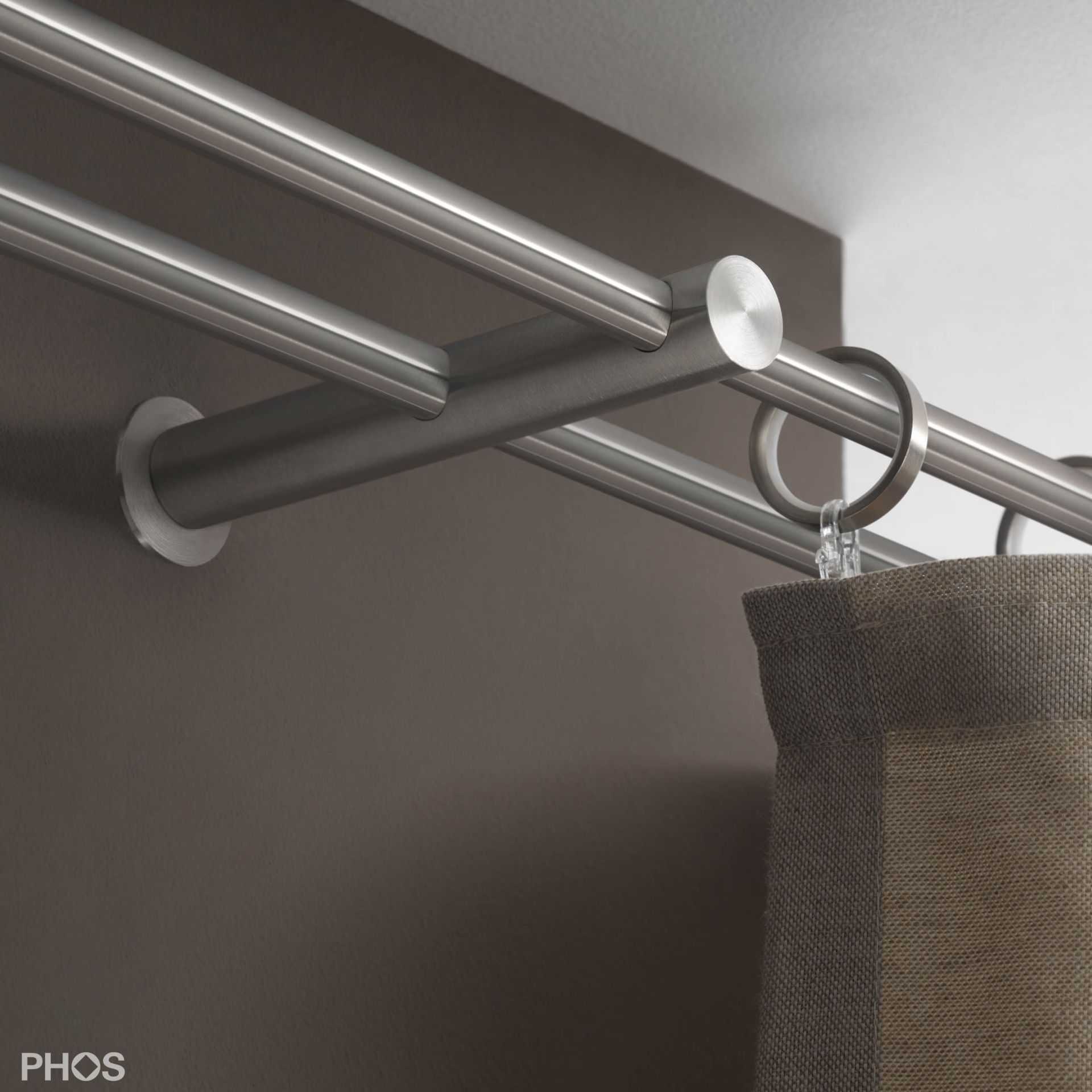 SHV20-140ED Двусторонний держатель для стержней ø12 мм (расстояние до стены 66/129 мм) PHOS  - Вид №2