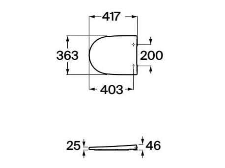 Пластиковое сиденье для унитаза Roca ONA 801E10..1 / 801E20..1 ARCH-00075850 - Вид №3